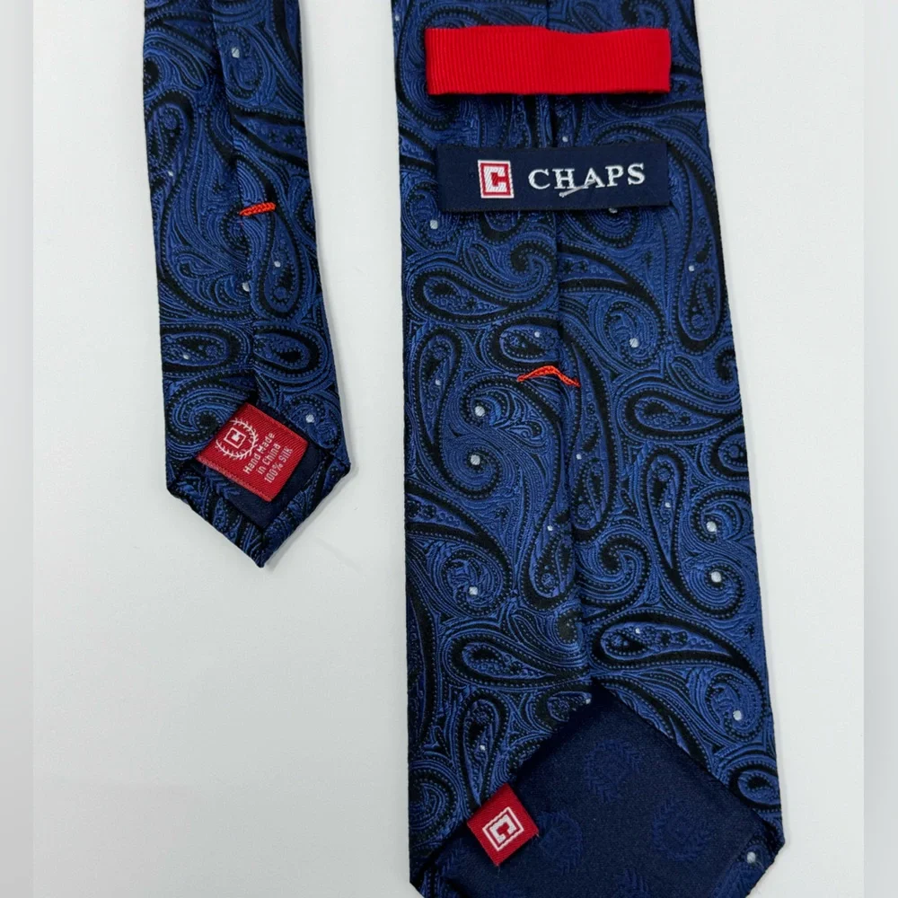 Chaps Neck‎ Tie, paisley, preppy, classic, formal, office, suit, business, silk